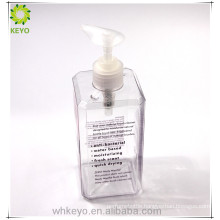 Big square liter plastic pump bottles clear shampoo bottle label design plastics bottles with foamer